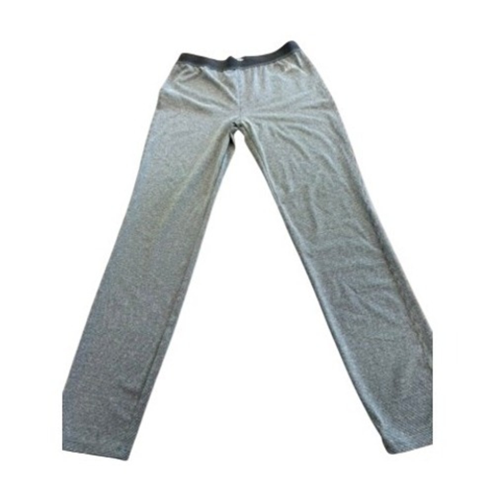 REI Gray Striped Base Layer Pants SZ L 14-16 Activewear Leggings Thermal Womens